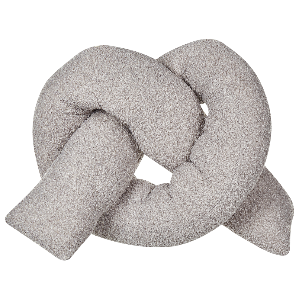 Beliani Throw Cushion Gladiolus 172 X 14 Cm Boucle Grey Solid