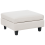 Beliani Ottoman UNSTAD Fabric Light Beige 1