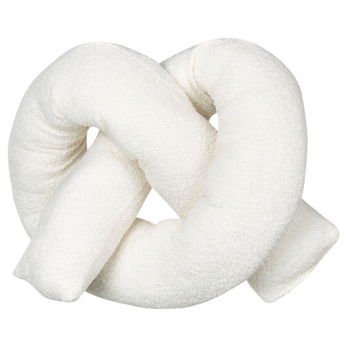 Beliani Throw Cushion GLADIOLUS 172 x 14 cm Boucle Off-White Solid