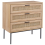 Beliani 3 Drawer Chest PASCO Light Brown 1