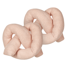 Set of 2 Decorative Cushions GLADIOLUS 172 x 14 cm Boucle Pink Solid