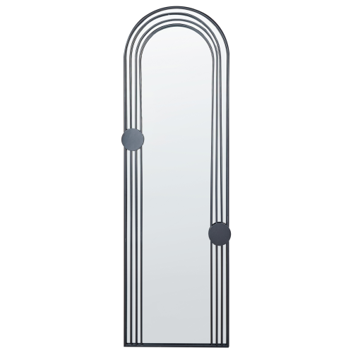 Beliani Wall Mirror AJAIN 45 cm 146 cm Metal Black