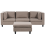 Beliani Modular Sofa 3 Seater UNSTAD with Ottoman Fabric Brown 1