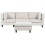 Beliani Modular Sofa 3 Seater UNSTAD with Ottoman Fabric Light Beige 1