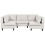Beliani Modular U-Shape Sofa 5 Seater UNSTAD Fabric Light Beige 1