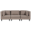 Beliani Modular Sofa 3 Seater UNSTAD Fabric Brown 1