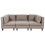 Beliani Modular U-Shape Sofa 5 Seater UNSTAD with Ottoman Fabric Brown 1