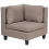 Beliani Corner Seat UNSTAD Fabric Brown 1