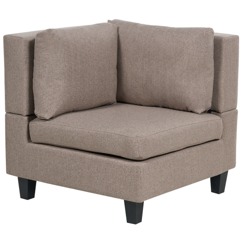 Beliani Corner Seat UNSTAD Fabric Brown
