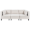 Beliani Modular U-Shape Sofa 5 Seater UNSTAD with Ottoman Fabric Light Beige 1