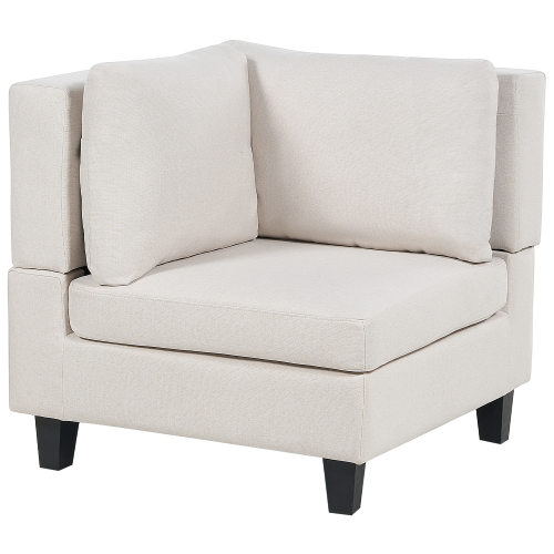 Beliani Corner Seat UNSTAD Fabric Light Beige