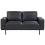Beliani Sofa 2 Seater SOVIK Faux Leather Black 1