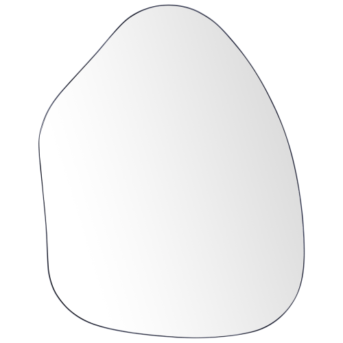 Beliani Wall Mirror PUTEAUX 70 cm 92 cm Metal Black