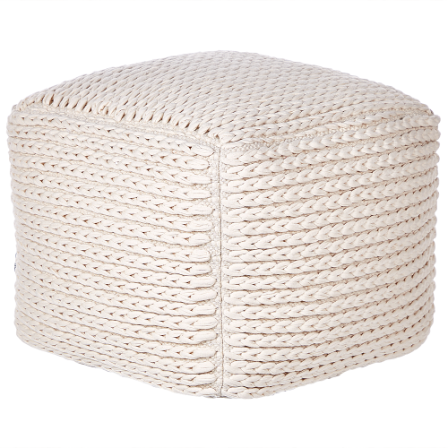 Beliani Pouffe DAMAN Cotton Light Beige