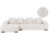 Beliani Corner Sofa 4 Seater LUNGO Corduroy Off-White Right Hand 1
