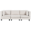 Beliani Modular Sofa 3 Seater UNSTAD Fabric Light Beige 1