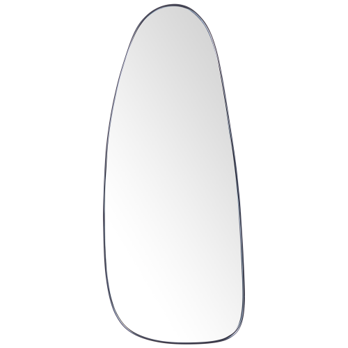 Beliani Wall Mirror CERGY 39 cm 95 cm Metal Black