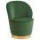 Beliani Armchair ALBY Velvet Dark Green 1