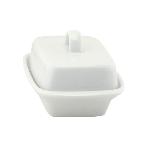 Apollo Deep Butter Dish Handle White Kitchen Storage 1