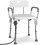 VOUNOT Adjustable Shower Stool w/Backrest & Armrests, Max Load 136 kg, White 1