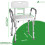 VOUNOT Adjustable Shower Stool w/Backrest & Armrests, Max Load 136 kg, White 3