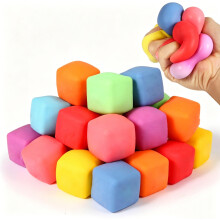 24PCS Slow Rising Stress Cube, Dough Stress Balls