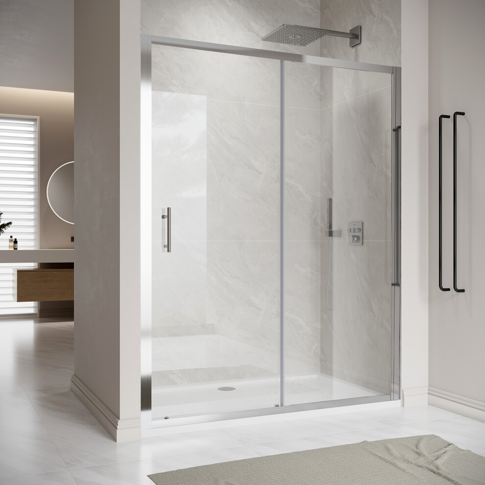 Elegant (1000X1850mm) Sliding Shower Door With 6Mm Safety Tempered Glass