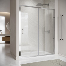 (1400x1850mm) ELEGANT Sliding Shower Door with 6mm Safety Tempered Glass