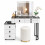 MN Furniture LED Dressing Table Set Mirror Drawers Stool White 2