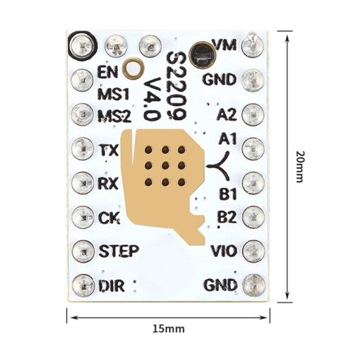 TMC2209 V4.0 Stepper Motor Driver Quiet Operation for 3D Printers, 5.5-28V 2.8A with Heatsink, Enhanced Microsteps 2
