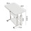 Living And Home 60x37cm Height Adjustable Mobile Side Table Rolling Laptop Desk, 3-Tier, White 6