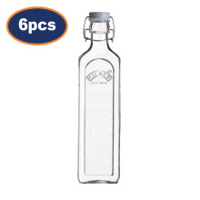 Kilner Glass Bottle 1000ml Clip Top Airtight Seal Preserving Oil Cordials 6Pcs