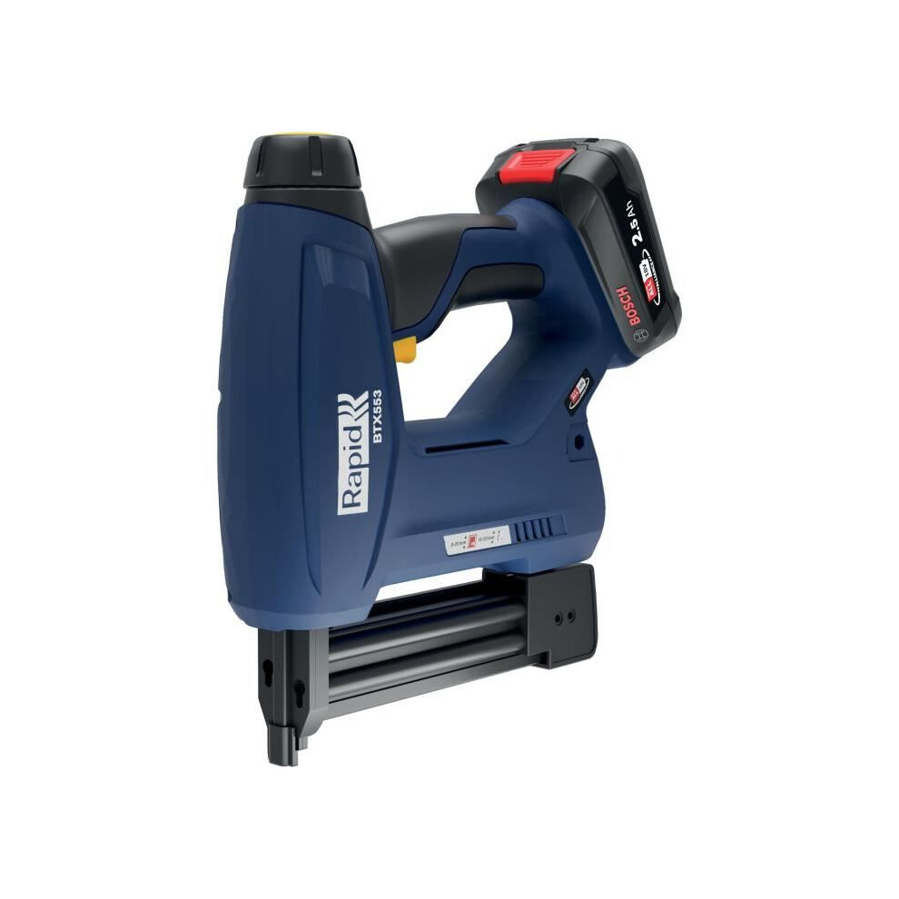Rapid BTX553 Akku-Tacker Set - 18V, 2.5Ah Akku, LCD-Anzeige, LED-Licht, 6-stufige Schlagkraft, inkl. 300x 10mm Klammern - Image 3