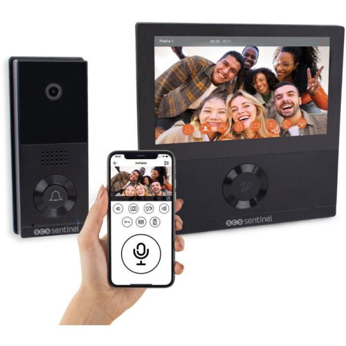 Verdrahtetes Video-Intercom - SCS SENTINEL - VisioWifi - Nachtsicht - Schwarz