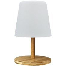 Kabellampe - LUMISKY - STANDY MINI WOOD - H25 cm - Fuß aus natürlichem Bambus - Warmweiß und Weiß LED