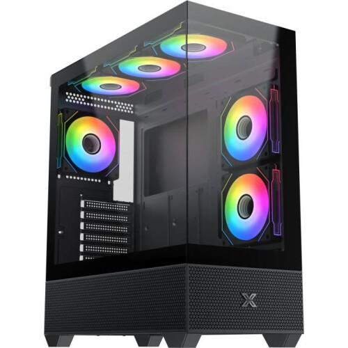 PC-Gehäuse - XIGMATEK - Alphard - Midi-Tower - E-ATX - Gehärtetes Glas - ARGB - Schwarz