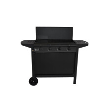 Gasgrill - GRILL GARDEN - Schwarz - 4 Brenner - Mit Schutzhaube - Elektronische Piezo-Zündung