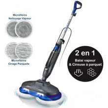 Dampfreiniger - EZICLEAN STEAM WAVE 360 - 1200 W - 24 g/min - Vollständige Reinigung und Pflege von Holzböden