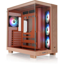 PC-Gehäuse ohne Netzteil - THERMALTAKE - View 380 XL TG ARGB - Mid Tower - ATX-Format - 4x120mm A-RGB enthalten - Gravel Sand