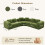 Modular Sectional Large Chenille L-shaped Sofa Green 3