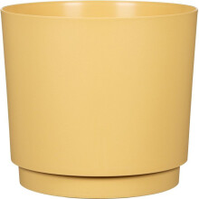 Cache-pot PLANO - Kunststoff - Gelb - Rund - Ø25xH22cm - Garden ID