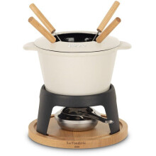 Gusseisen-Emaille-Fondue - LA FONDERIE 1890 - MONT JOLY - 1,2 L - 4 Personen - Beige