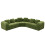 Modular Sectional Large Chenille L-shaped Sofa Green 10