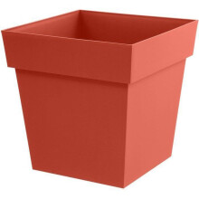 Blumentopf - TOSKANA - Kunststoff - Terrakotta Orange - Quadratisch - 39x39xH39cm - 38L - EDA