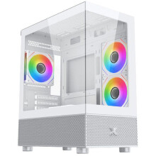 PC-Gehäuse ohne Netzteil - XIGMATEK - Alphard M Arctic - Mini Tower - M-ATX Format - 4x120mm A-RGB - Weiß