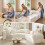 Modular Sectional Large Chenille L-shaped Sofa Beige 7