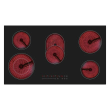 electriQ 90cm 5 Zone Ceramic Hob with Extended Zone eiQC90TOUCH