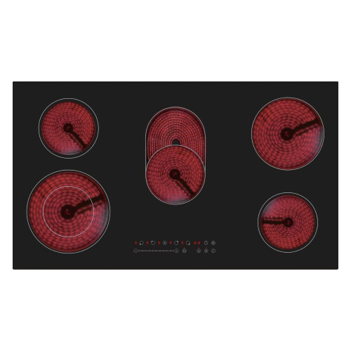 electriQ 90cm 5 Zone Ceramic Hob with Extended Zone eiQC90TOUCH