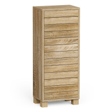 Bathroom Storage Cabinet, Oak Wood Effect Bathroom Floor Cabinet, VonHaus