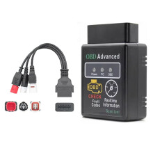 ELM327 V1.5 OBD2 Scanner with 3-in-1 Connector for 3+4pin & 6pin, PIC25K80 Chip Motorcycle Diagnostic Tool